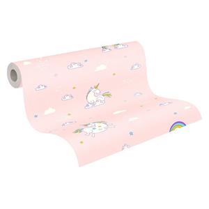 Profhome Papiertapete »361582-GU«, leicht strukturiert, matt, (1 Rolle, 5,33 qm), Papiertapete in pink