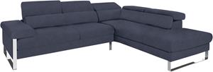 W.Schillig Ecksofa finn, German Design Award 2016, Fußgestell Chrom glänzend, Breite 281 cm