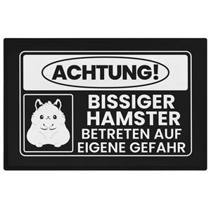 Trendation Fußmatte »Achtung Bissiger Hamster Fußmatte Geschenk Hamster Mama Spruch 60x40 c«, 