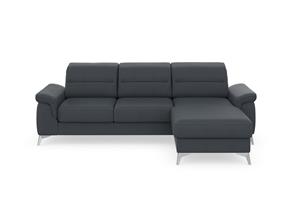 Sit&More Ecksofa Sinatra, mit Recamiere, optinal mit Kopfteilverstellung und Armteilfunktion oder Kopfteilverstellung, Armteilfunktion, Bettfunktion und Bettkasten, chromfarbene Metallfü