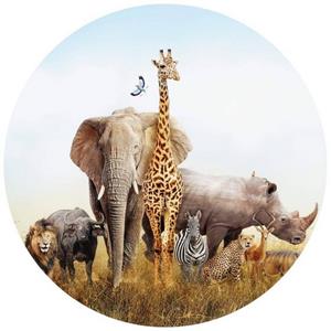 K&L WALL ART Fototapete »Fototapete Afrikanische Tiere Safari Vliestapete Rund Tapete Waldtiere«, Safari-Tiere Tapete
