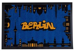 Mr. Ghorbani Fußmatte »Berlin bei Nacht 60 x 40 cm«, , Rechteckig, Höhe 3 mm