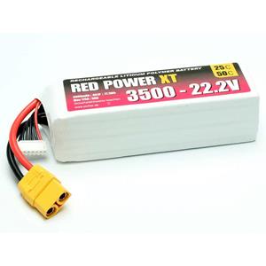 Red Power LiPo accupack 22.2 V 3500 mAh Softcase XT90