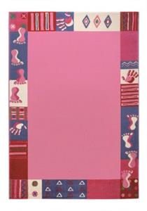 Wecon home Kinderteppich -  Roundly Hands & Feet - 8,5mm - pflegeleicht pink Gr. 80 x 150