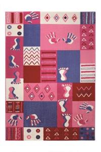 Wecon home Kinderteppich -  Hands & Feet - 8,5mm - pflegeleicht pink Gr. 80 x 150