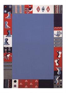 Wecon home Kinderteppich -  Roundly Hands & Feet - 8,5mm - pflegeleicht blau Gr. 120 x 170