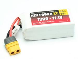 Red Power LiPo accupack 11.1 V 1300 mAh Softcase XT60