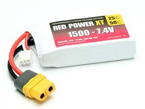 Red Power LiPo accupack 7.4 V 1500 mAh Softcase XT60