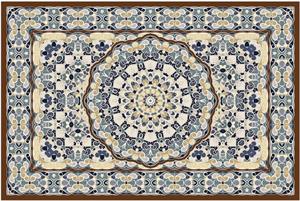 Matches21 HOME & HOBBY Fußmatte »Fußmatte Perser Ornamente blau braun 40x60 cm«, , rechteckig, Höhe 5 mm