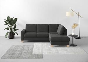 Home affaire Ecksofa Summer, mit Ottomane, wahlweise mit Bettfunktion und Bettkasten, Cord-Bezug