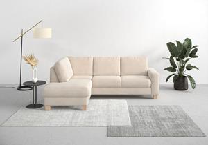 Home affaire Ecksofa Summer, mit Ottomane, wahlweise mit Bettfunktion und Bettkasten, Cord-Bezug