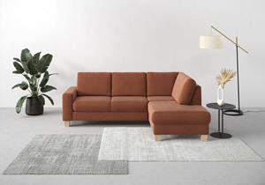 Home affaire Ecksofa Summer, mit Ottomane, wahlweise mit Bettfunktion und Bettkasten, Cord-Bezug