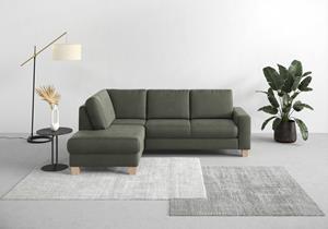 Home affaire Ecksofa Summer, mit Ottomane, wahlweise mit Bettfunktion und Bettkasten, Cord-Bezug