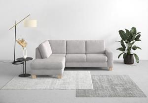 Home affaire Ecksofa Summer, mit Ottomane, wahlweise mit Bettfunktion und Bettkasten, Cord-Bezug