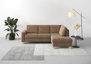 Home affaire Ecksofa Summer, mit Ottomane, wahlweise mit Bettfunktion und Bettkasten, Cord-Bezug