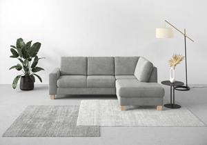 Home affaire Ecksofa Summer, mit Ottomane, wahlweise mit Bettfunktion und Bettkasten, Cord-Bezug