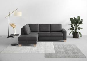 Home affaire Ecksofa Summer, mit Ottomane, wahlweise mit Bettfunktion und Bettkasten, Cord-Bezug