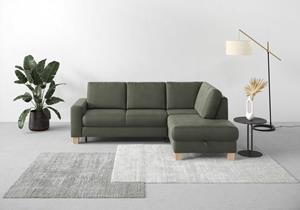 Home affaire Ecksofa Summer, mit Ottomane, wahlweise mit Bettfunktion und Bettkasten, Cord-Bezug