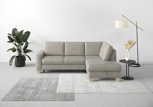 Home affaire Ecksofa Summer, mit Ottomane, wahlweise mit Bettfunktion und Bettkasten, Cord-Bezug