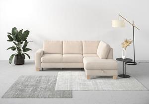 Home affaire Ecksofa Summer, mit Ottomane, wahlweise mit Bettfunktion und Bettkasten, Cord-Bezug