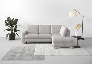 Home affaire Ecksofa Summer, mit Ottomane, wahlweise mit Bettfunktion und Bettkasten, Cord-Bezug