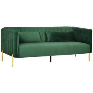 HOMCOM 3-Sitzer-Sofa mit Sitzkissen grün