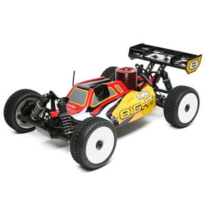 Kyosho Losi 1/8 8IGHT 4WD Nitro Buggy RTR - Rood/Geel