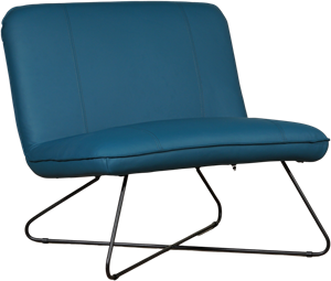 ShopX Leren fauteuil smile 80 56 turquoise, turquoise leer, turquoise stoel