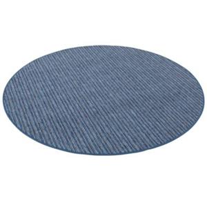 Snapstyle Streifenberber Teppich Marta Rund Teppiche blau Gr. 100 x 100