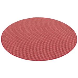 Snapstyle Streifenberber Teppich Marta Rund Teppiche rot Gr. 100 x 100