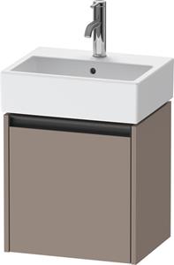 Duravit Ketho.2 wastafelonderkast met 1 deur 43,4x33,8x44 cm rechts met antraciet greep, basalt mat