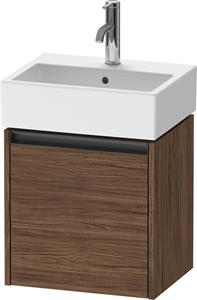 Duravit Ketho.2 wastafelonderkast met 1 deur 43,4x33,8x44 cm rechts met antraciet greep, noten donker mat