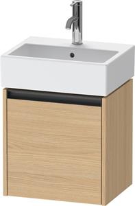 Duravit Ketho.2 wastafelonderkast met 1 deur 43,4x33,8x44 cm links met antraciet greep, natuur eiken mat