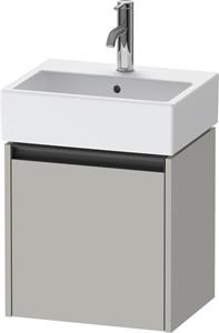 Duravit Ketho.2 wastafelonderkast met 1 deur 43,4x33,8x44 cm links met antraciet greep, betongrijs mat