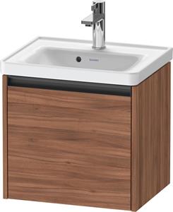 Duravit Ketho.2 wastafelonderkast met 1 lade 48,4x37,5x44 cm met antraciet greep, noten mat