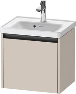 Duravit Ketho.2 wastafelonderkast met 1 lade 48,4x37,5x44 cm met antraciet greep, taupe mat