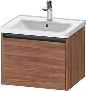 Duravit Ketho.2 wastafelonderkast met 1 lade 58,4x45,5x44 cm met antraciet greep, noten mat