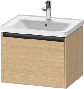 Duravit Ketho.2 wastafelonderkast met 1 lade 58,4x45,5x44 cm met antraciet greep, natuur eiken mat