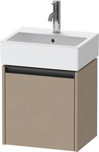 Duravit Ketho.2 wastafelonderkast met 1 deur 43,4x33,8x44 cm links met antraciet greep, linnen mat