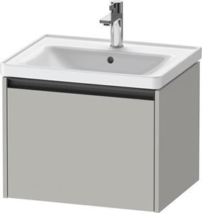 Duravit Ketho.2 wastafelonderkast met 1 lade 58,4x45,5x44 cm met antraciet greep, betongrijs mat