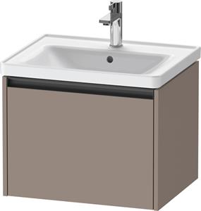 Duravit Ketho.2 wastafelonderkast met 1 lade 58,4x45,5x44 cm met antraciet greep, basalt mat