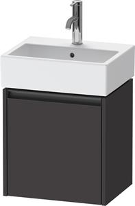 Duravit Ketho.2 wastafelonderkast met 1 deur 43,4x33,8x44 cm links met antraciet greep, grafiet supermat