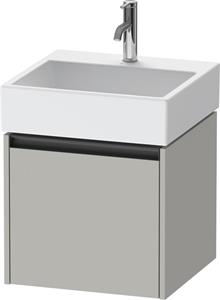 Duravit Ketho.2 wastafelonderkast met 1 lade 48,4x46x44 cm met antraciet greep, betongrijs mat