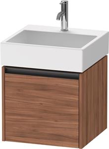 Duravit Ketho.2 wastafelonderkast met 1 lade 48,4x46x44 cm met antraciet greep, noten mat