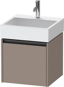 Duravit Ketho.2 wastafelonderkast met 1 lade 48,4x46x44 cm met antraciet greep, basalt mat