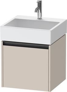 Duravit Ketho.2 wastafelonderkast met 1 lade 48,4x46x44 cm met antraciet greep, taupe mat