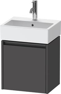 Duravit Ketho.2 wastafelonderkast met 1 deur 43,4x33,8x44 cm links met antraciet greep, grafiet mat