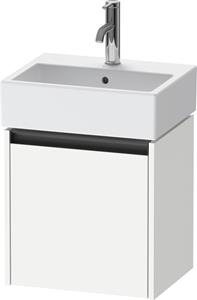 Duravit Ketho.2 wastafelonderkast met 1 deur 43,4x33,8x44 cm links met antraciet greep, wit mat