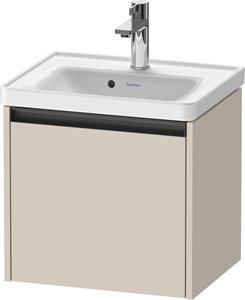 Duravit Ketho.2 wastafelonderkast met 1 lade 48,4x37,5x44 cm met antraciet greep, taupe supermat