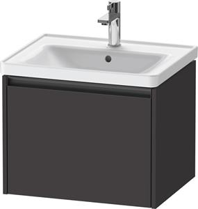 Duravit Ketho.2 wastafelonderkast met 1 lade 58,4x45,5x44 cm met antraciet greep, grafiet supermat